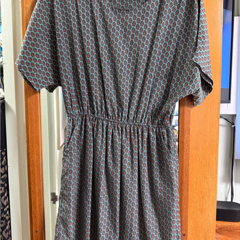 Dollcake Teal and Orange Patterned Dress